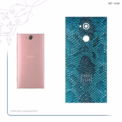 برچسب پوششی ماهوت مدل Blue Snake Skin مناسب برای گوشی موبایل سونی Xperia XA2 Ultra