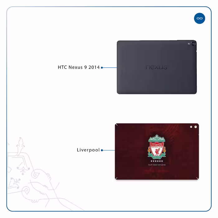 برچسب پوششی ماهوت مدل Liverpool مناسب برای تبلت اچ تی سی Nexus 9 2014