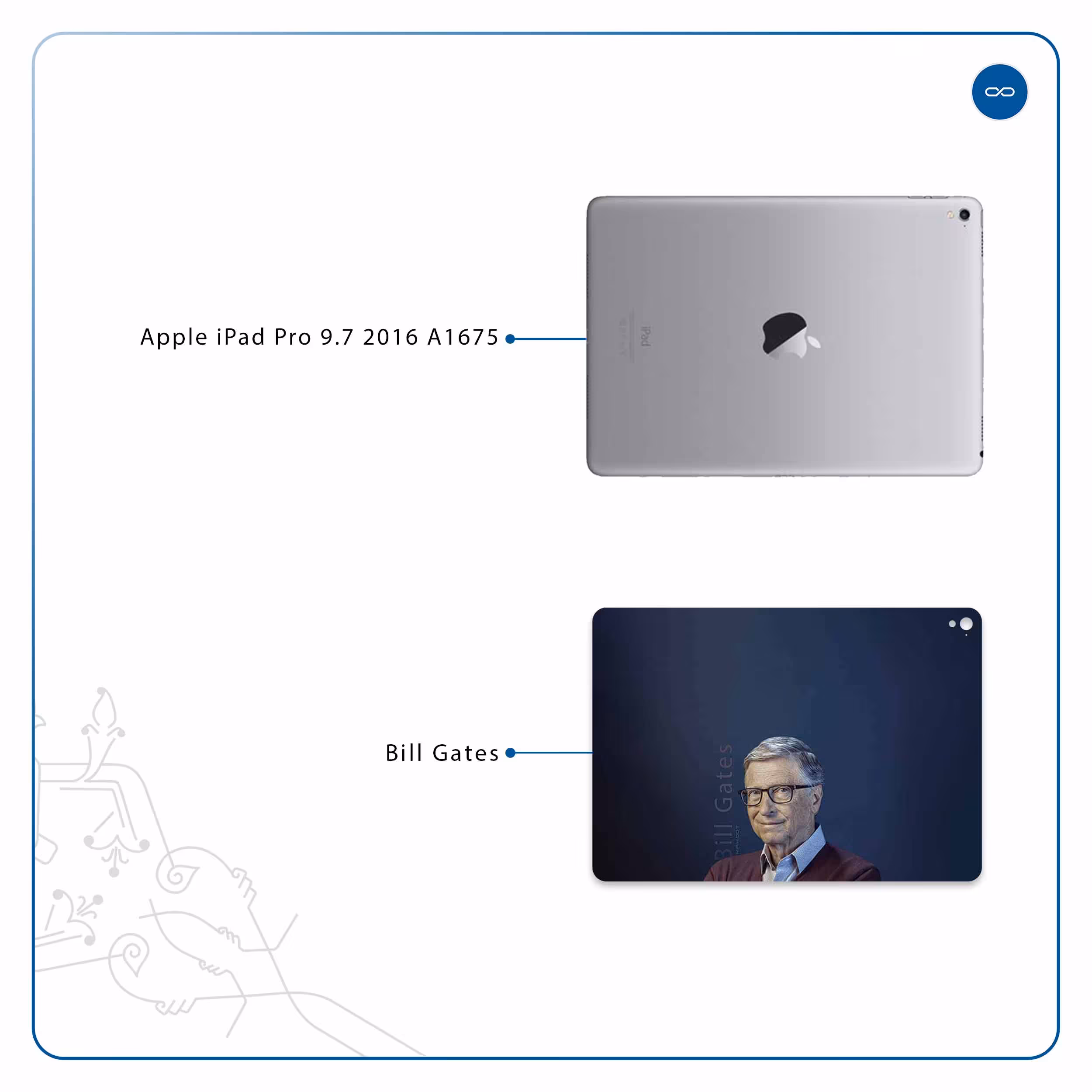 برچسب پوششی ماهوت مدل Bill Gates مناسب برای تبلت اپل iPad Pro 9.7 2016 A1675