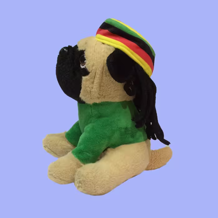 عروسک طرح سگ پاگ مکزیکی مدل Pugs and Kisses کد SZ9/612 ارتفاع 25 سانتی‌متر