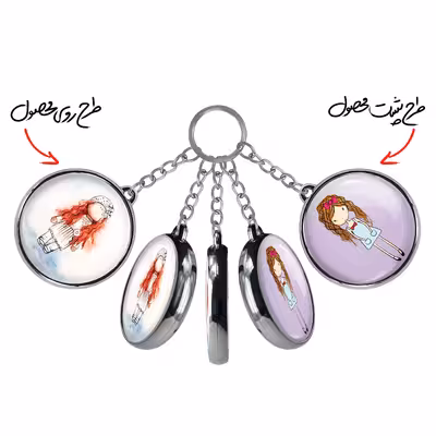 جاکلیدی خندالو طرح دخترانه مدل دوطرفه کد 59726023