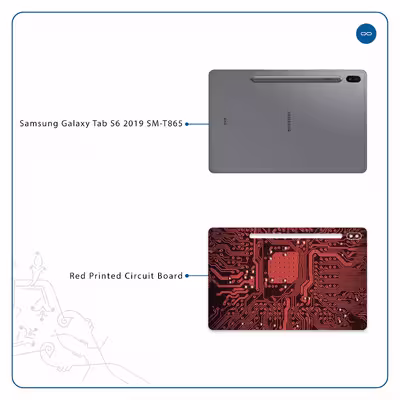 برچسب پوششی ماهوت مدل Red Printed Circuit Board مناسب برای تبلت سامسونگ Galaxy Tab S6 2019 SM-T865