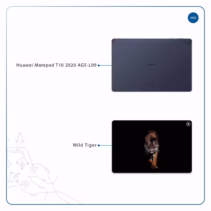 برچسب پوششی ماهوت مدل Wild Tiger مناسب برای تبلت هوآوی Matepad T10 2020 AGS-L09
