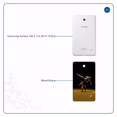 برچسب پوششی ماهوت مدل Wrestling مناسب برای تبلت سامسونگ Galaxy Tab 4 7.0 2014 T230