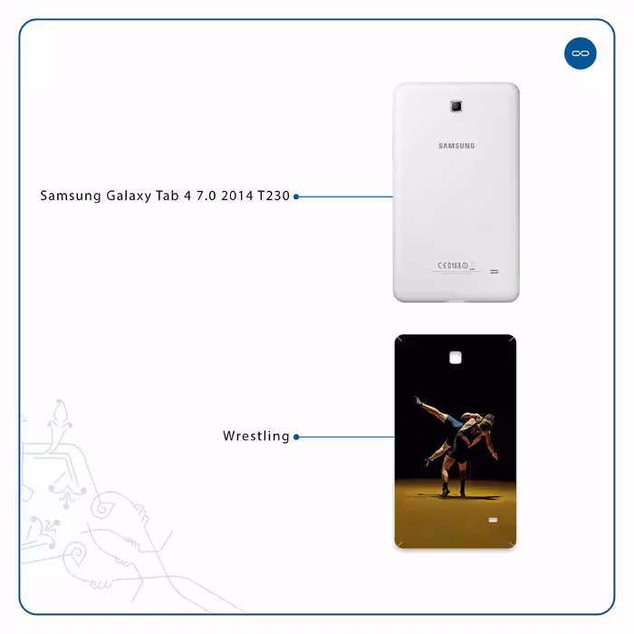 برچسب پوششی ماهوت مدل Wrestling مناسب برای تبلت سامسونگ Galaxy Tab 4 7.0 2014 T230