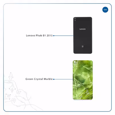 برچسب پوششی ماهوت مدل Green Crystal Marble مناسب برای تبلت لنوو Phab B1 2015