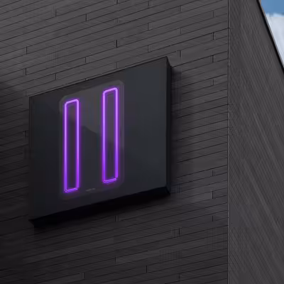 چراغ دیواری نئون دیزاین مدل Pause_PR