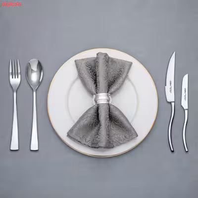 سرویس قاشق و چنگال 142  پارچه جی فی نی مدل 685