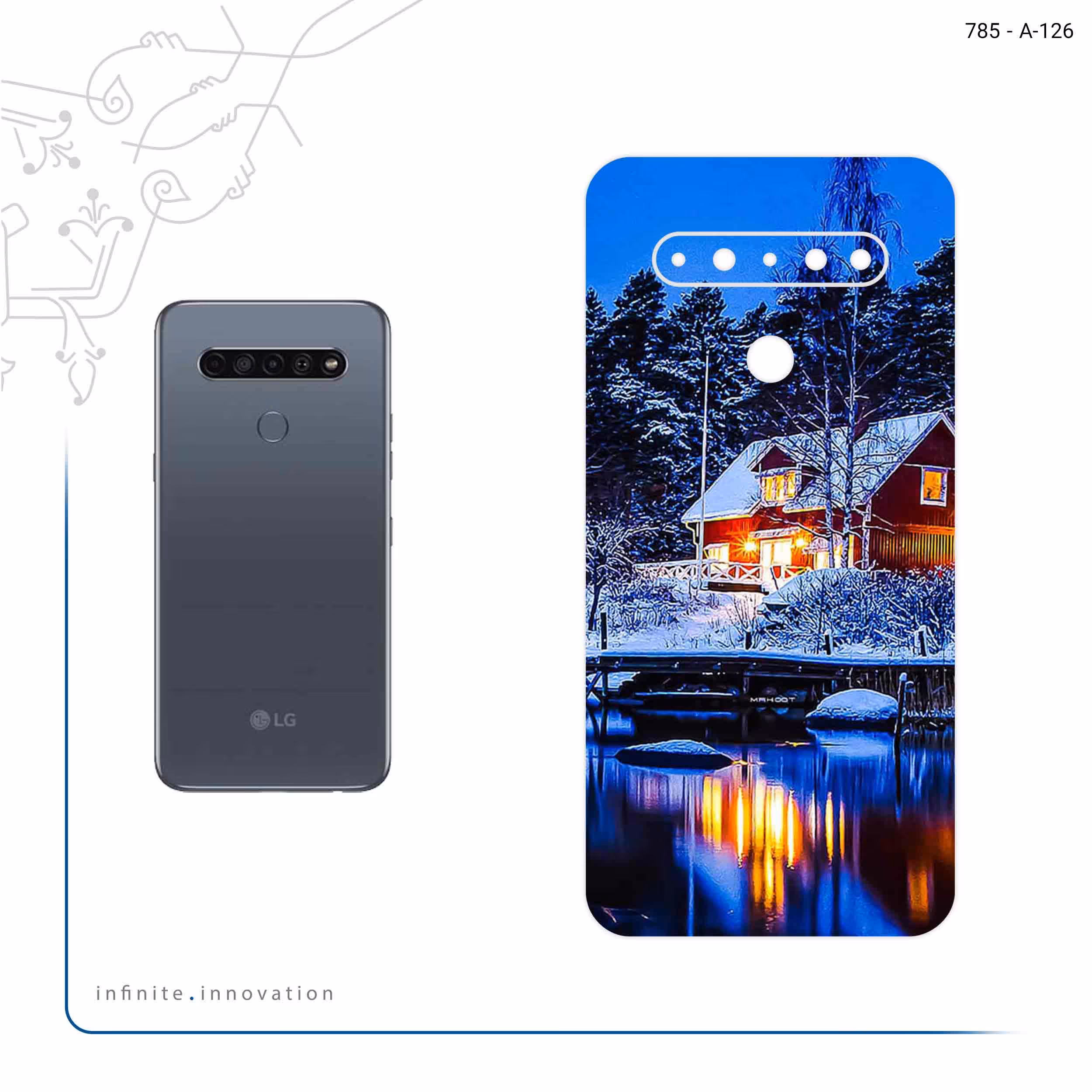 برچسب پوششی ماهوت مدل Winter Season مناسب برای گوشی موبایل ال جی K61