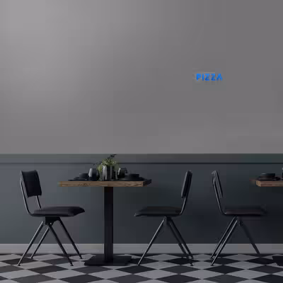 چراغ دیواری نئون دیزاین طرح Pizza-Text_BL