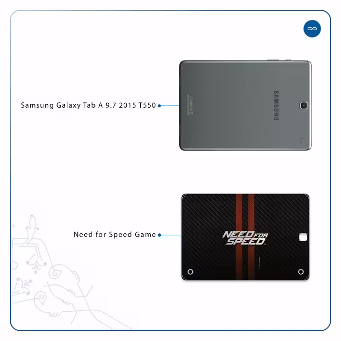 برچسب پوششی ماهوت مدل Need-for-Speed-Game مناسب برای تبلت سامسونگ Galaxy Tab A 9.7 2015 T550