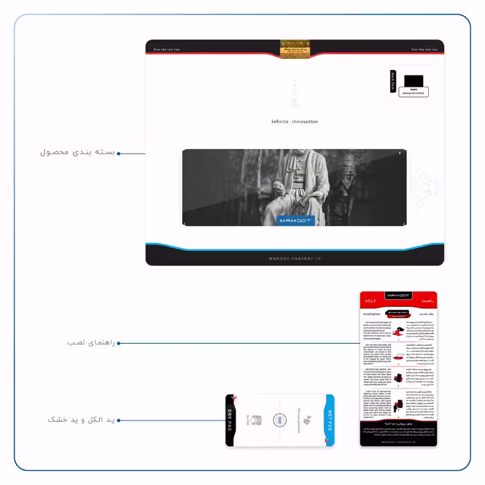 برچسب پوششی ماهوت مدل Ferdowsi-Logo مناسب برای تبلت اپل iPad Air 2013 A1476
