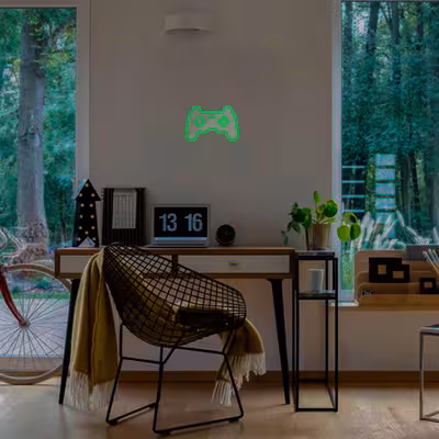 چراغ دیواری نئون دیزاین طرح Game-Controller