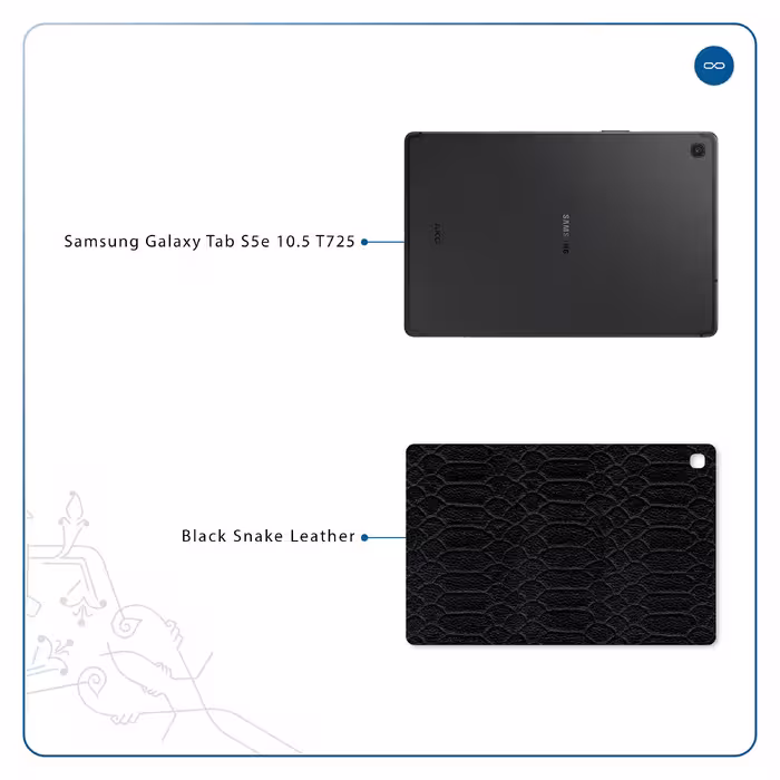 برچسب پوششی ماهوت مدل Black-Snake-Leather مناسب برای تبلت سامسونگ Galaxy Tab S5e 10.5 2019 T720