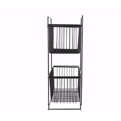 سبد سیب زمینی و پیاز مدل 2 طبقه مستطیل آذین کد azm02