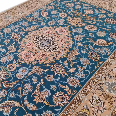 فرش دستبافت دو متری اصفهان آبتین کد 851