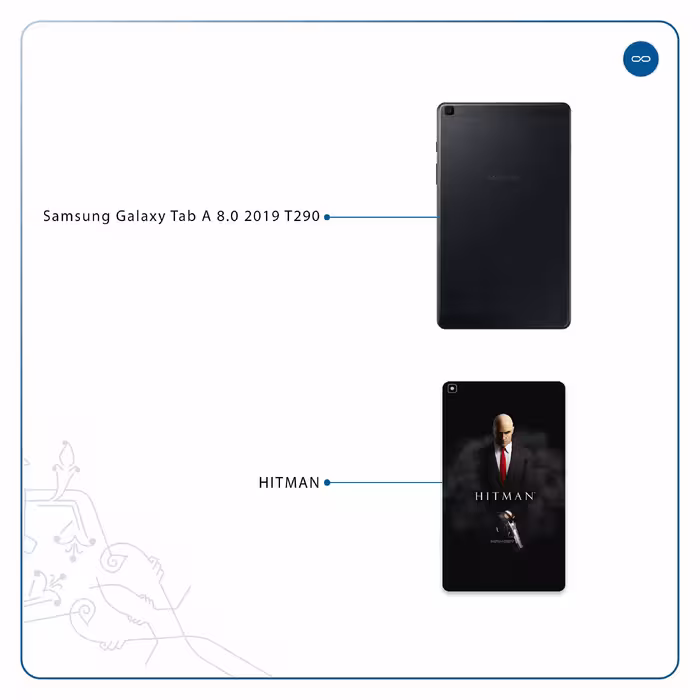 برچسب پوششی ماهوت مدل Hitman-Game مناسب برای تبلت سامسونگ Galaxy Tab A 8.0 2019 T290