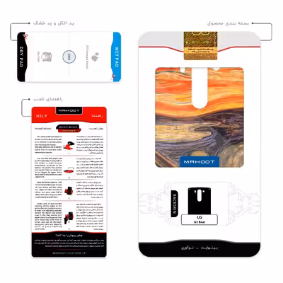 برچسب پوششی ماهوت مدل The Scream of Munch مناسب برای گوشی موبایل ال جی G3 Beat