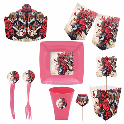  مجموعه 72 عددی تم تولد طرح فاکس لیدی