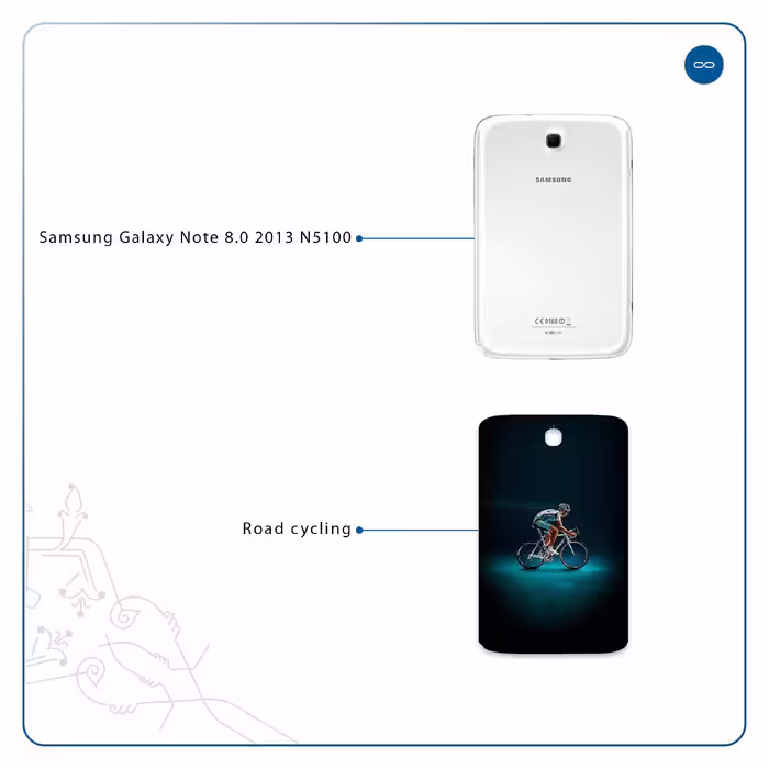 برچسب پوششی ماهوت مدل Road cycling مناسب برای تبلت سامسونگ Galaxy Note 8.0 2013 N5100