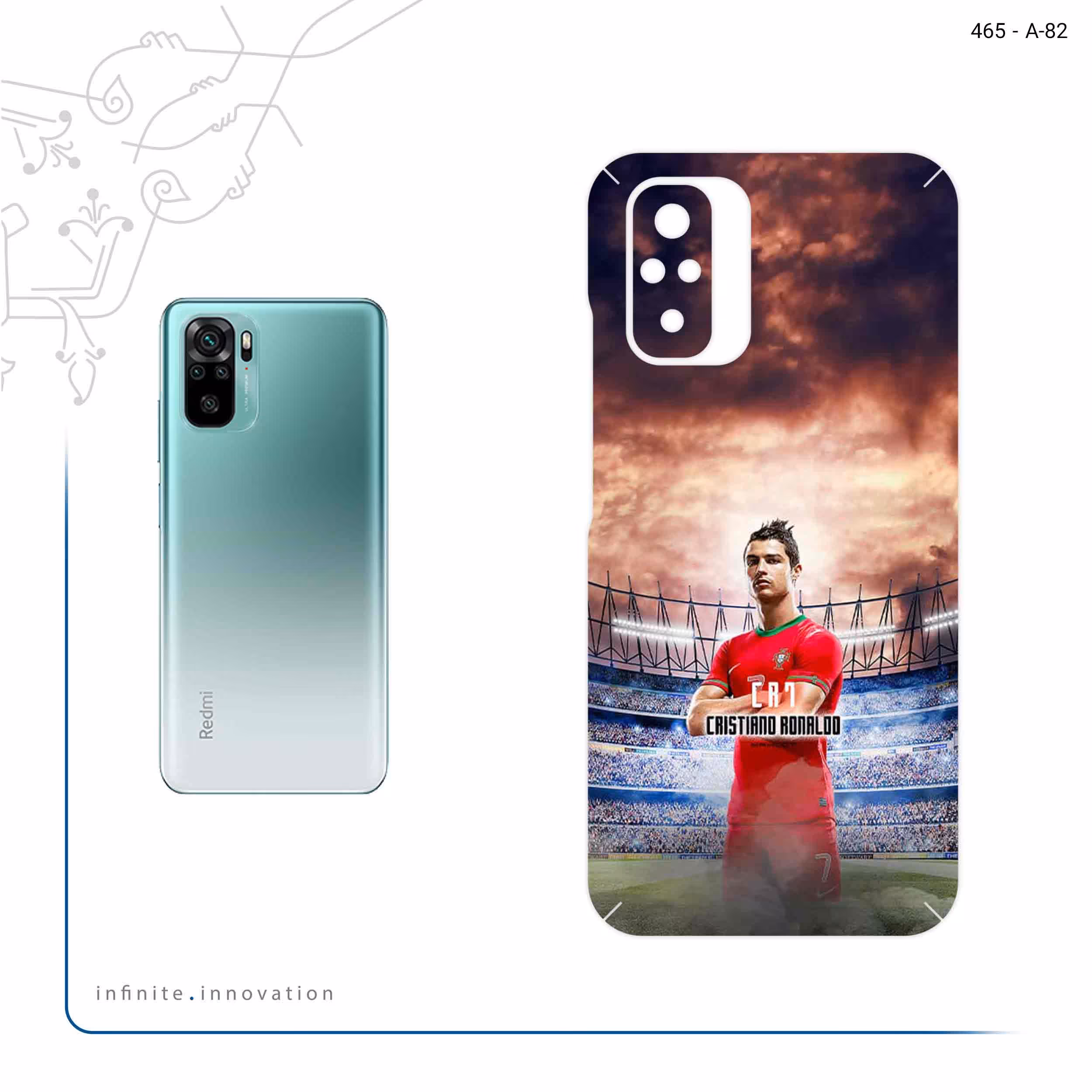 برچسب پوششی ماهوت مدل Cristiano Ronaldo 2 مناسب برای گوشی موبایل شیائومی Redmi Note 10