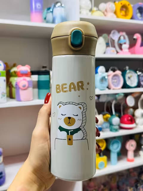 فلاسک استیل طرح خرسی 4