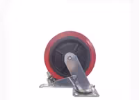 چرخ پلی آمید قرمز وارداتی گردان ترمزدار قطر 160 میلی متر (قیمت عمده با درصد خیلی خوب تماس بگیرید)