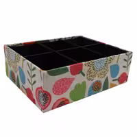 روشنا جعبه 6 خانه طرح گل و برگ فانتزی