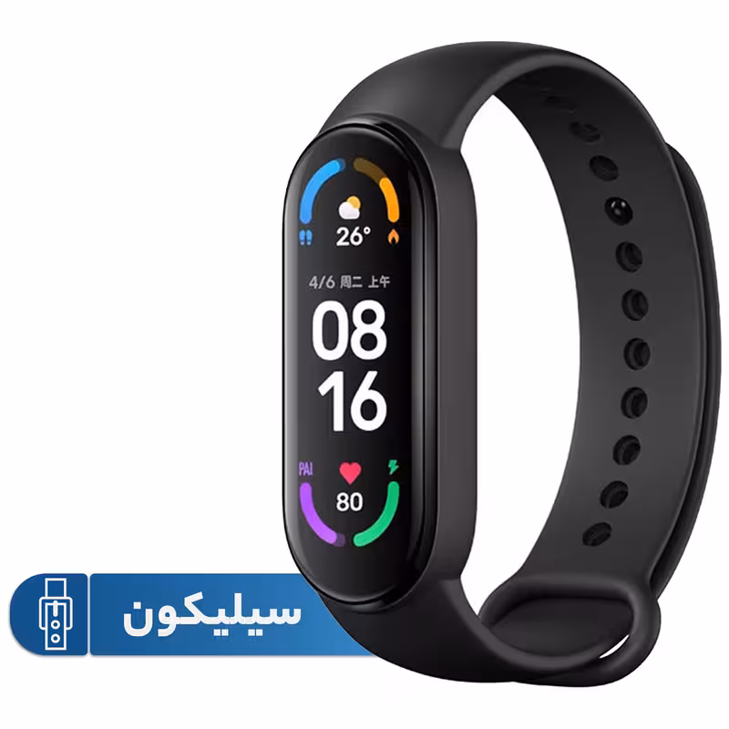 ساعت هوشمند مدل EF MI BAND 6 صفحه نمایش رنگی، شمارش ضربان قلب بند سیلیکونی | کالا مکس