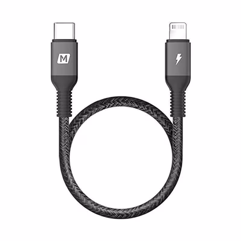 کابل تبدیل USB-C به لایتنینگ انرجیا مدل FibraTough طول 0.3 متر