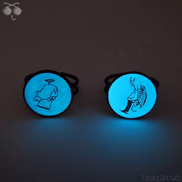 انگشتر ست فرشته شیطان شب تاب