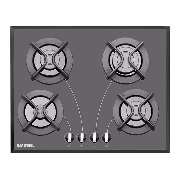 گاز ایلیا استیل شیشه ای G402