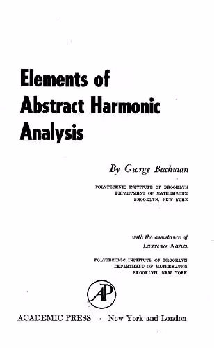 خرید و دانلود نسخه کامل کتاب elements of abstract harmonic analysis