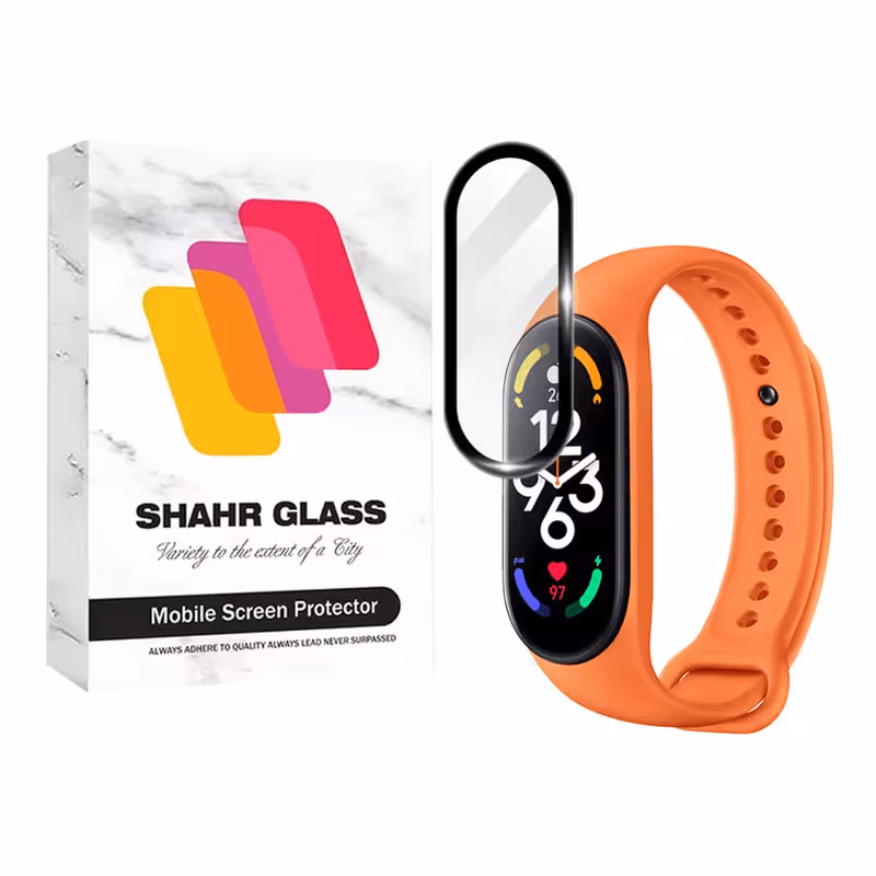 محافظ صفحه نمایش شهر گلس مدل PMMAWSH مناسب برای ساعت هوشمند شیائومی Mi Band 7