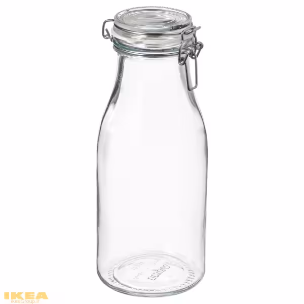 بانکه شیشه ایی 1 لیتری مدل KORKEN | برند ایکیا | ارسال 15 الی 20 روز کاری