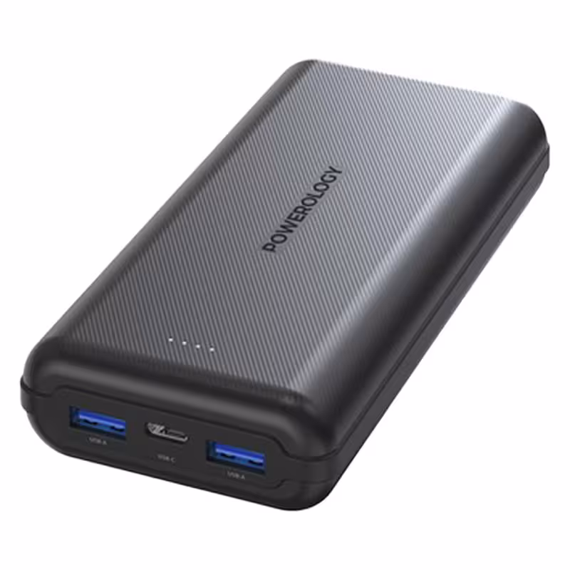 پاوربانک پاورولوجی مدل pbcha28 ظرفیت 20000 میلی آمپر ساعت | کالا مکس