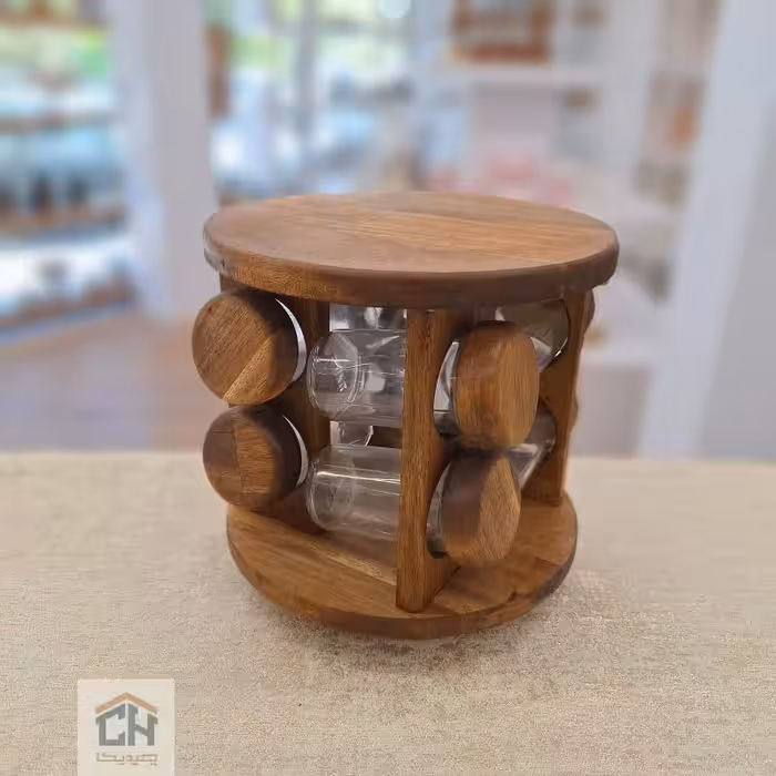 ست جا ادویه 8 تایی گردان طرح گرد مدل ACA99081