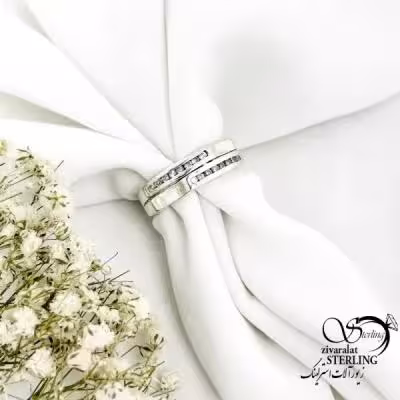 حلقه (انگشتر) مردانه نقره 925 عیار ایتالیا کد 19770