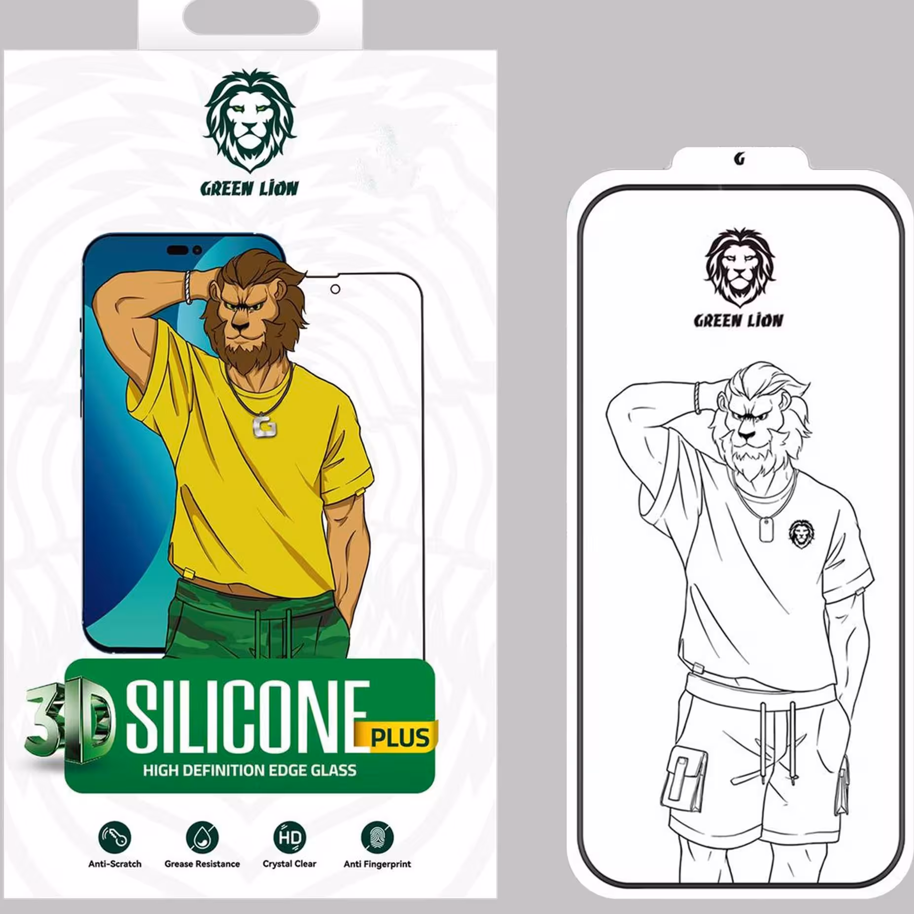 محافظ صفحه نمایش گرین مدل 3D SiliconePlus مناسب گوشی iPhone14Pro