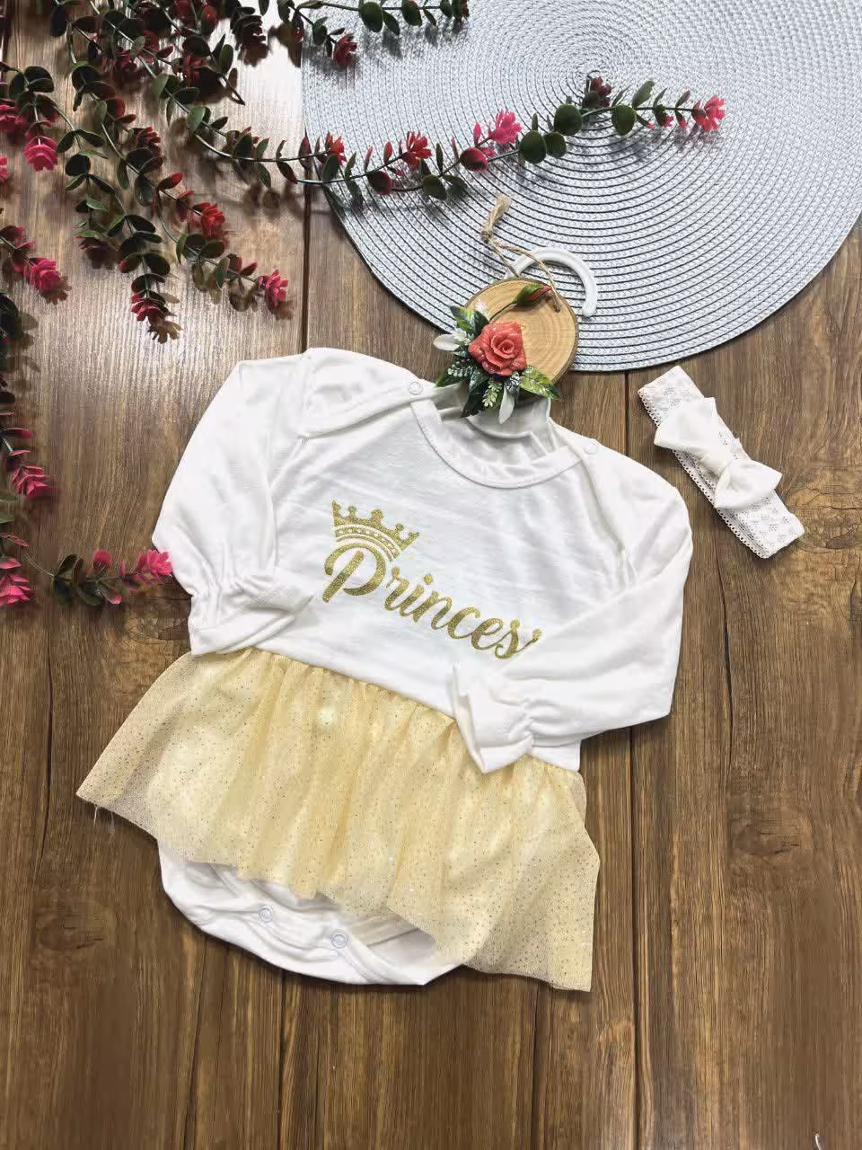 لباس بچه گانه بادی مجلسی دخترانه دامن دار