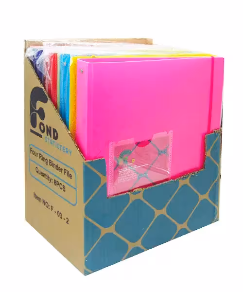 کلاسور 4 حلقه طلقی  کشدار کد 01