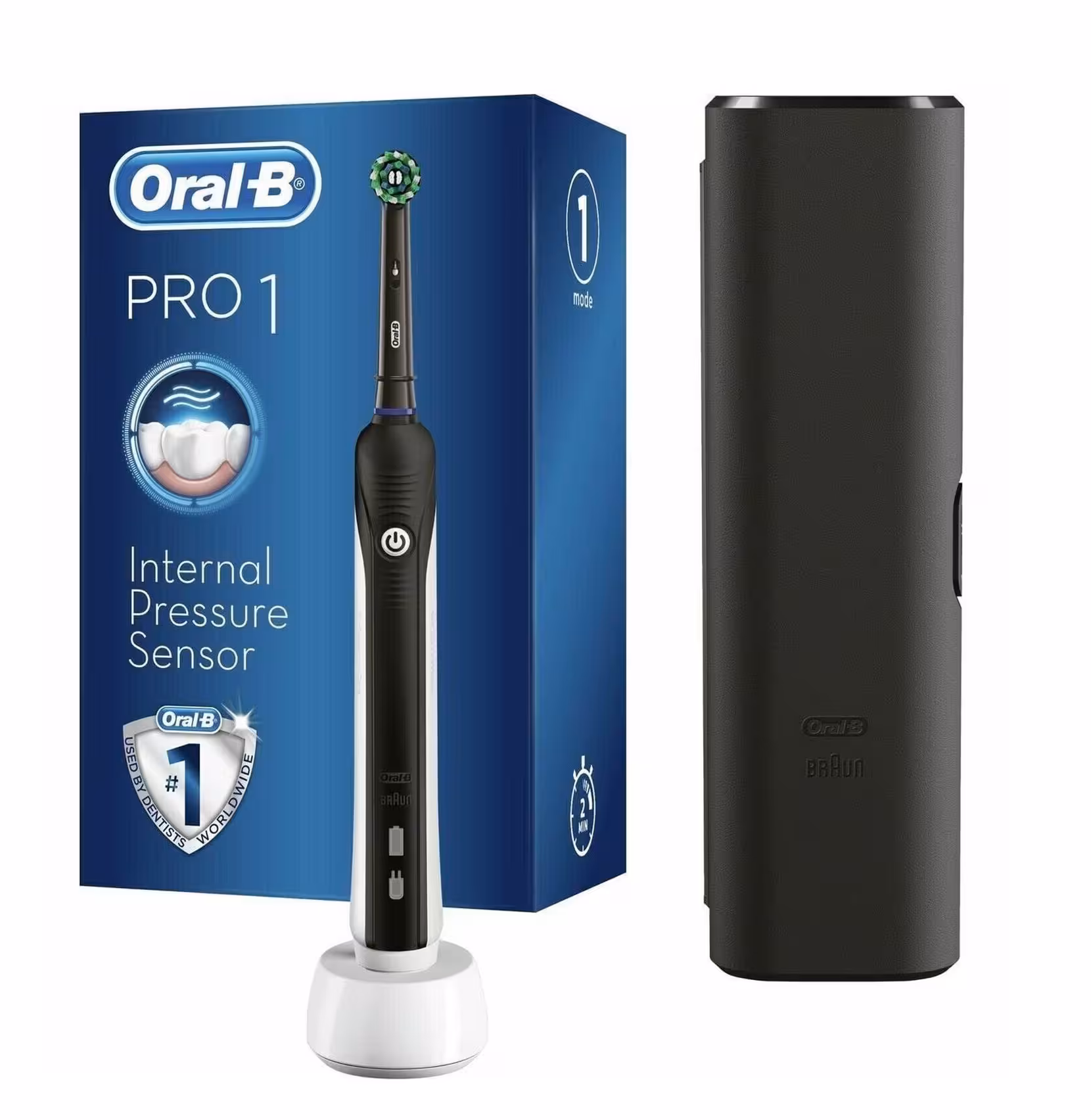 مسواک برقی اورال بی Oral-B مدل Pro 1 سری 680 رنگ مشکی همراه با کیف مسافرتی
