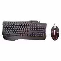 کیبورد و ماوس گیمینگ وریتی مدل V-KB6121GCW، سوییچ ممبران، Full-Size، نورپردازی LED RGB | کالا مکس