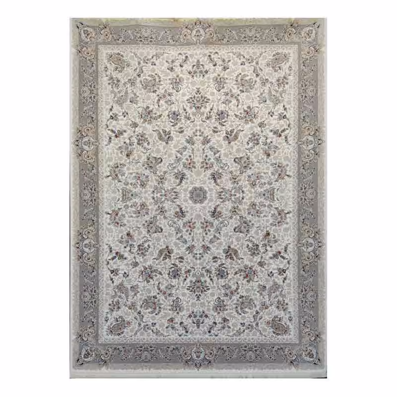 فرش 700 شانه کاشان طرح 70199 زمینه کرم