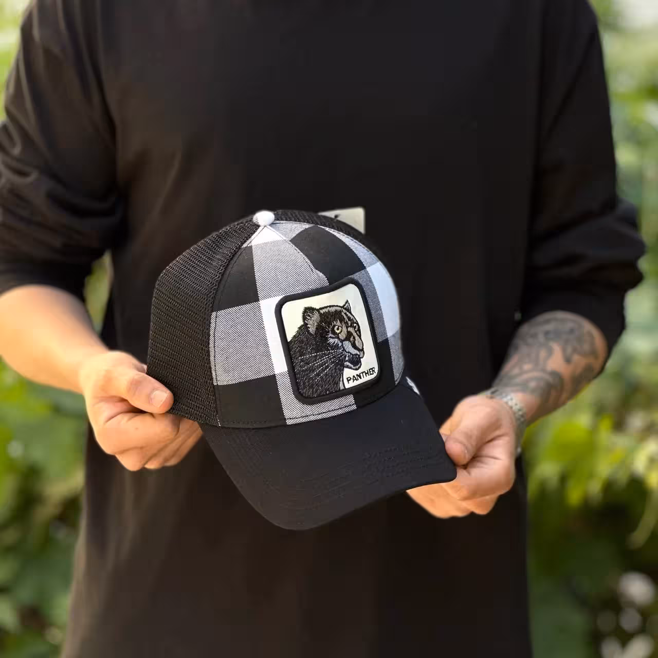 کلاه گورین panther چهارخانه