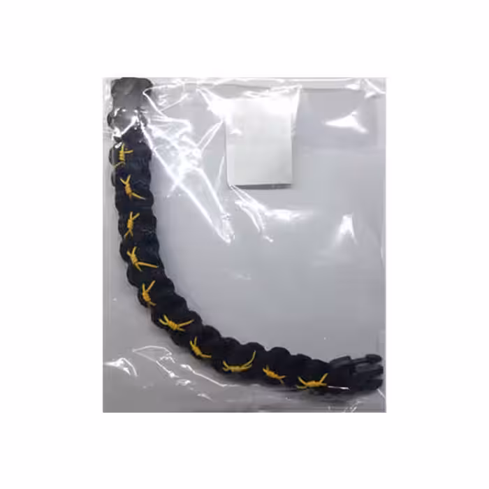 دستبند پاراکورد طرح سیم خاردار مشکی زرد