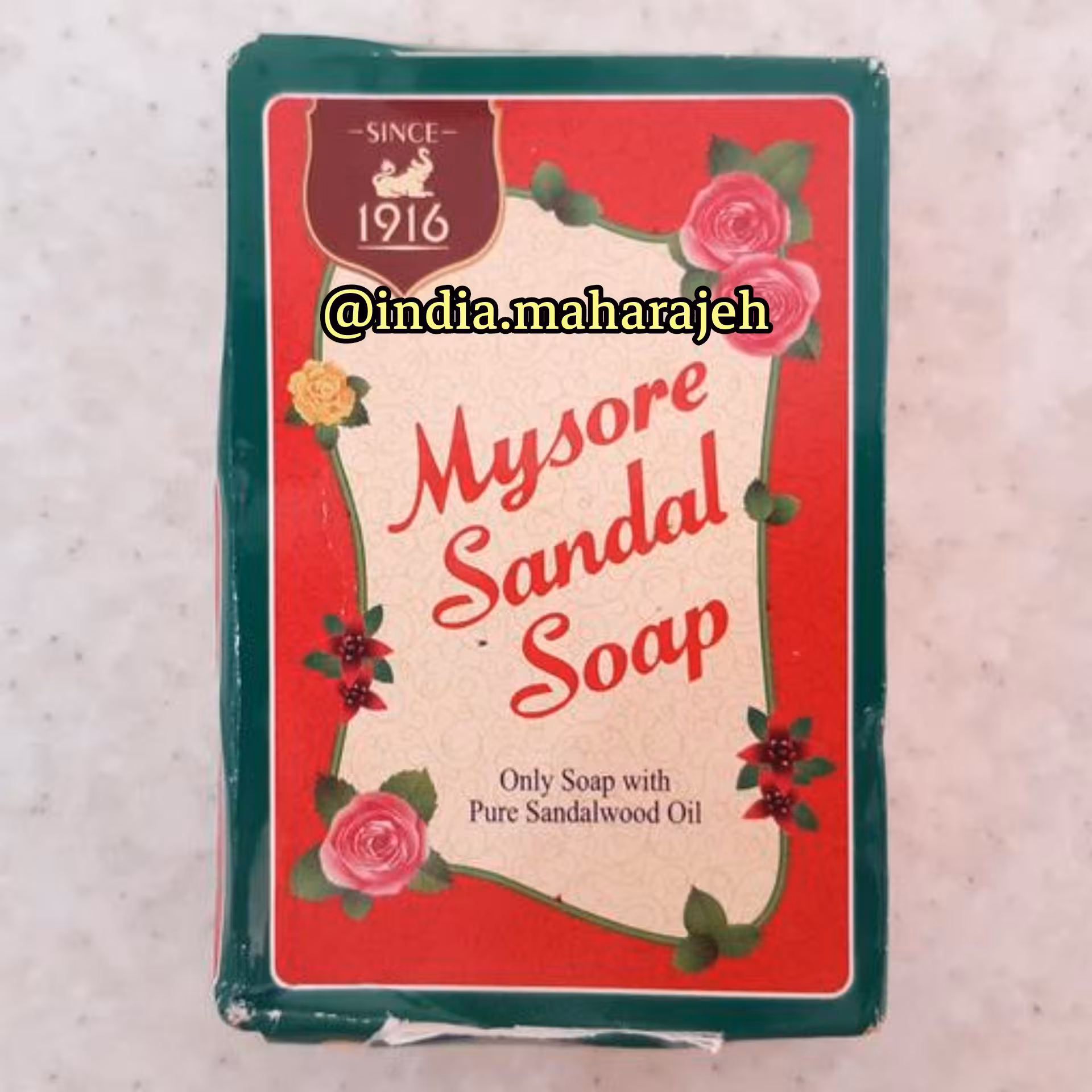 صابون صندل هندی،روشن کننده،آبرسان قوی،رفع چربی پوست،تولید هند وزن 75 گرم