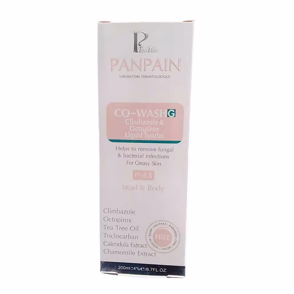 پن مایع کوواش جی پن پن 200میلی لیتر | PANPAIN Co-Wash G Climbazole & Octopirox Liquid Syndet
