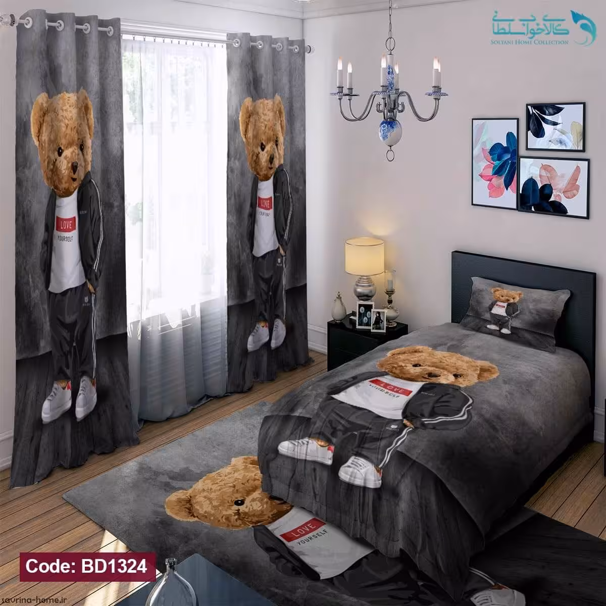 روتختی طرح تدی خوشتیپ یکنفره کد BD1324