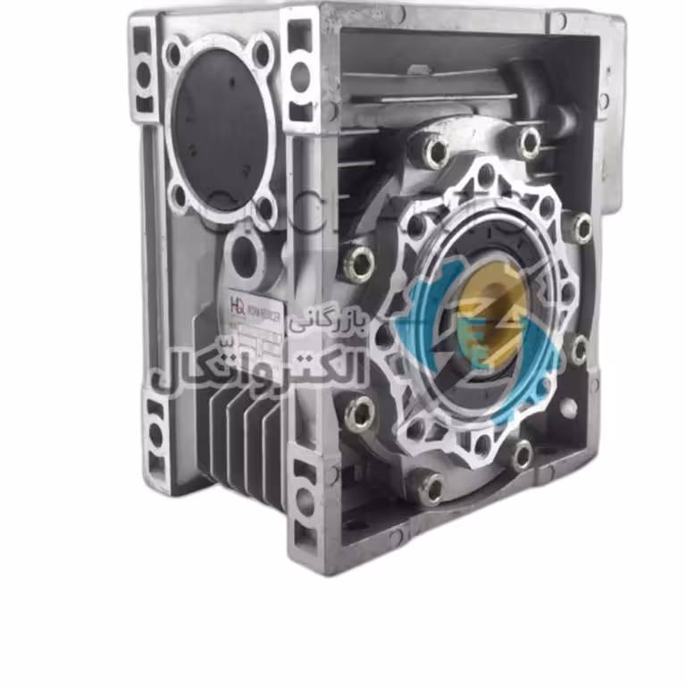 گیربکس حلزونی سروو موتور HQM اچ کیو ام سایز 60 نسبت 1 به 60 فلنج ورودی 80 شفت ورودی 19 معادل مدل WEO60-060-080-19 لیمینگ (گیربکس روتاری فلنج دار)